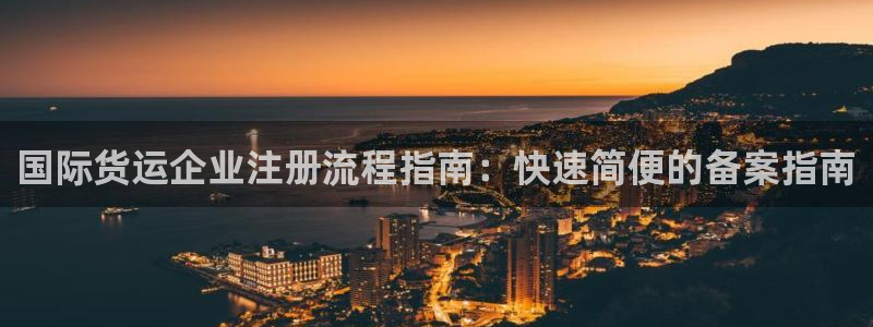 尊龙400：国际货运企业注册流程指南：快速简便的备案指南