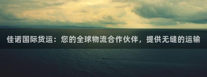 尊龙凯时品牌介绍：佳诺国际货运：您的全球物流合作伙伴，提