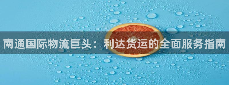 尊龙凯时官方下载：南通国际物流巨头：利达货运的全面服务指
