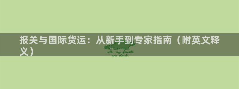 尊龙凯时存款多久到账：报关与国际货运：从新手到专家指南（